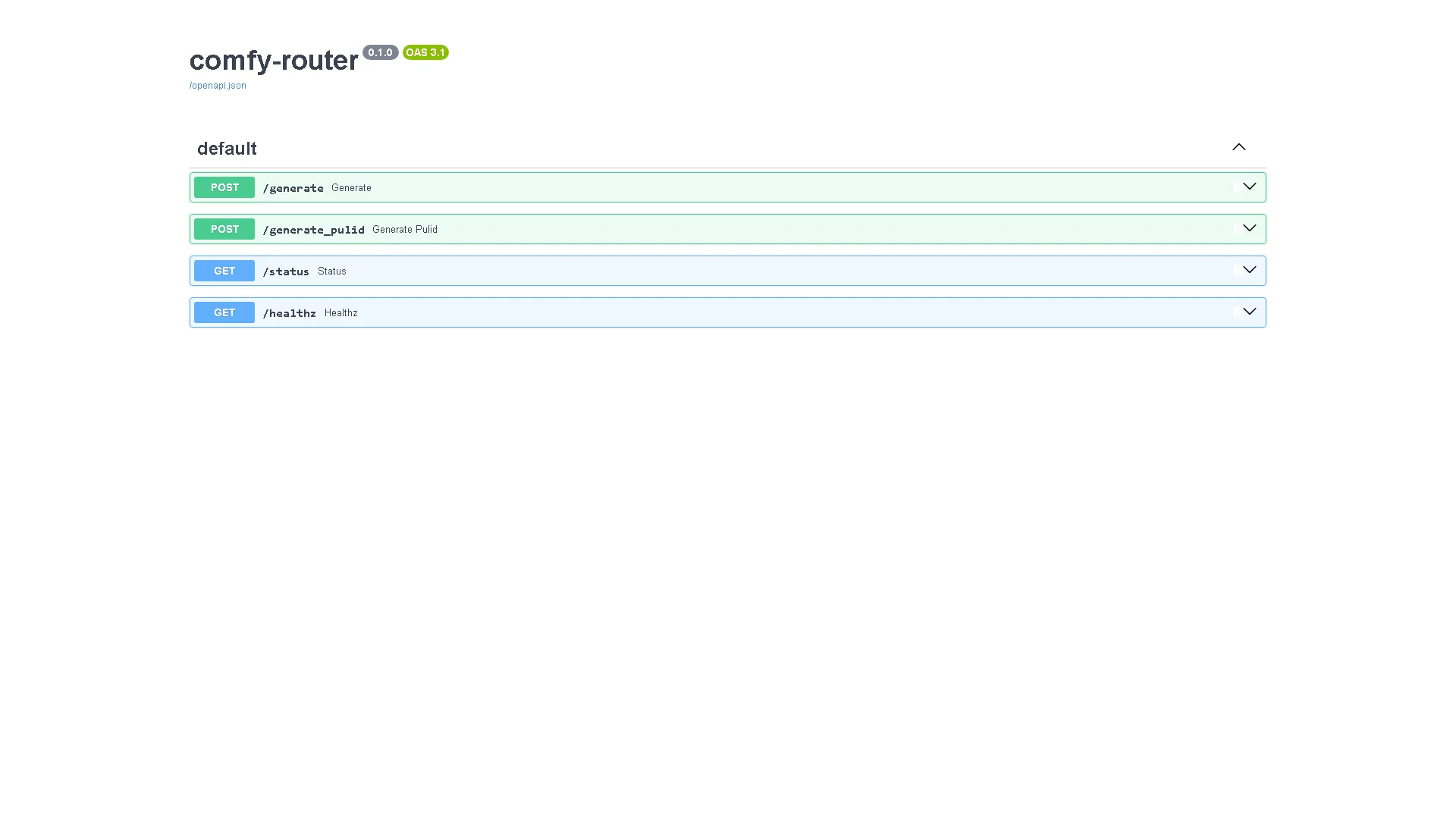 ตัวจ่ายงาน comfy-router บน NAS — หน้า API พร้อมใช้