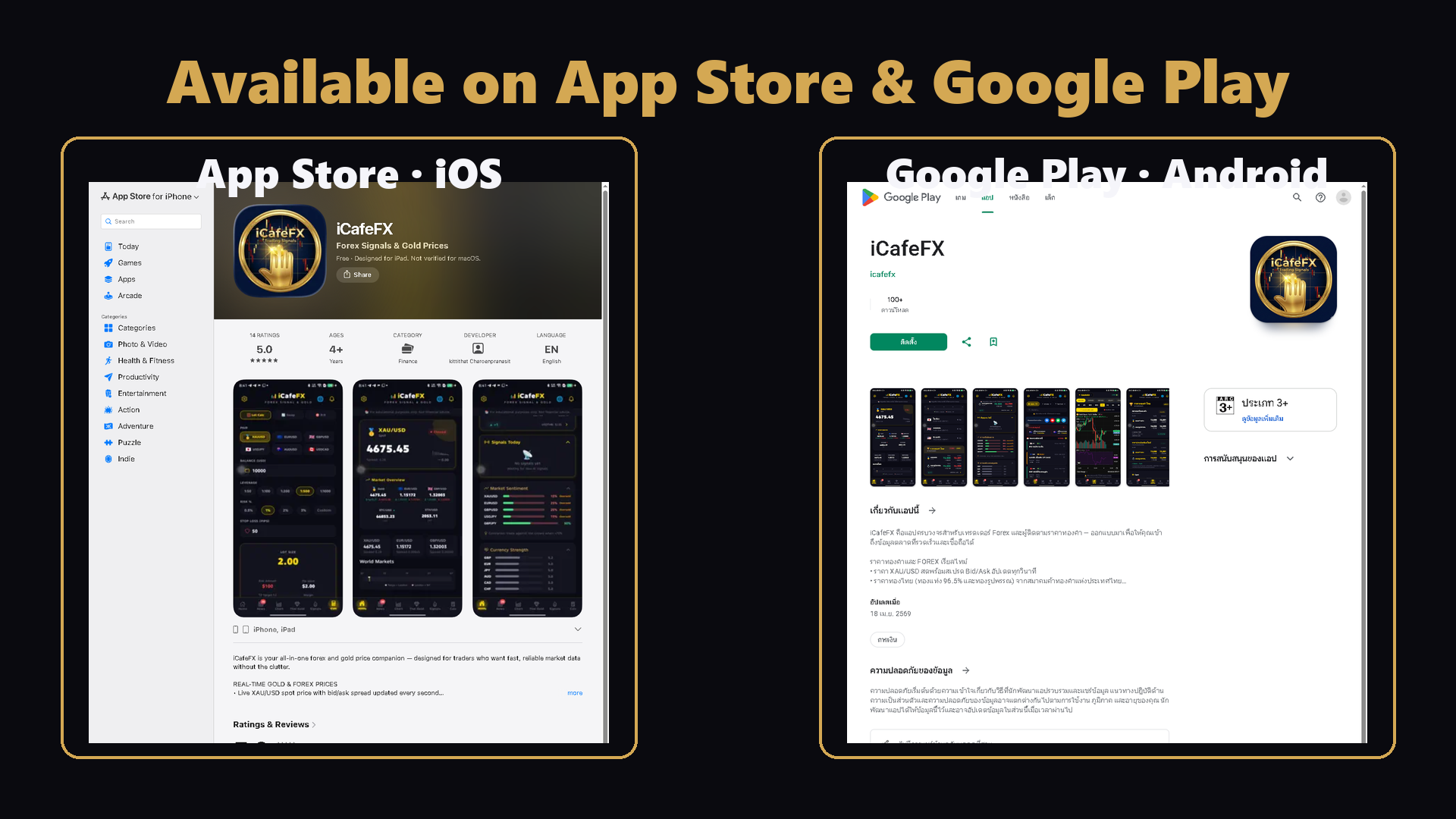 App Store + Google Play