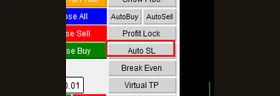 ปุ่ม Auto SL · ตั้ง SL อัตโนมัติ