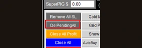 ปุ่ม DelPendingAll · ลบคำสั่งรอทั้งหมด